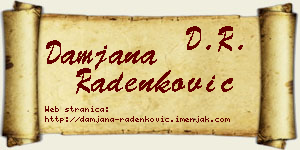 Damjana Radenković vizit kartica